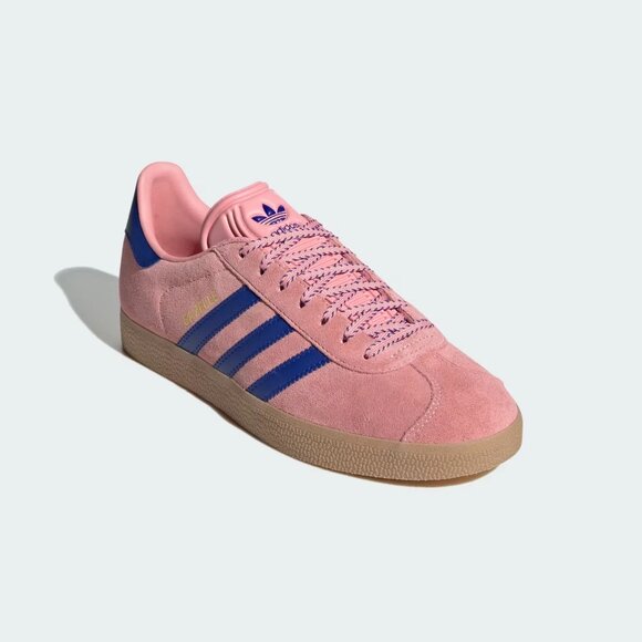 Adidas Originals Women's Pink Blue Gazelle Shoes JH7213 - Picture 1 of 6
